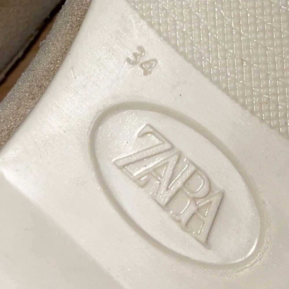 Zara kids Beige Suede Slip-Ons